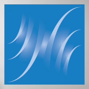 roads on blue poster