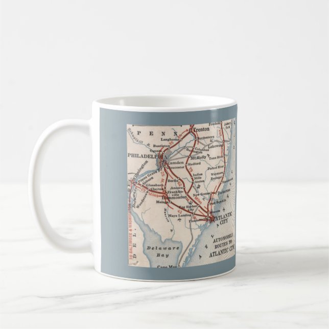 Roads to Atlantic City New Jersey Mug (Left)