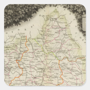 Roads, Towns, Cities Square Sticker