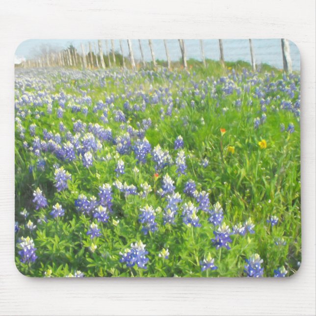 Roadside Bluebonnets Mouse Pad (Front)