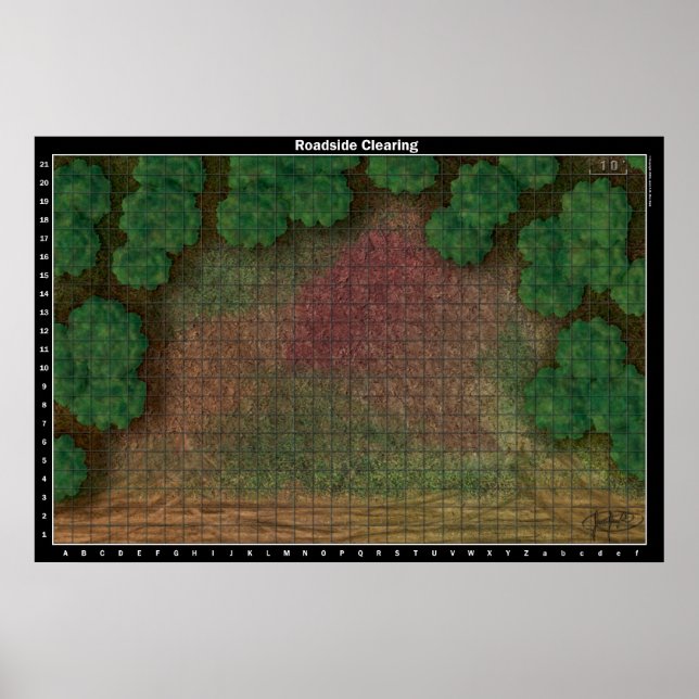 Roadside Clearing - Battle Map Poster (Front)