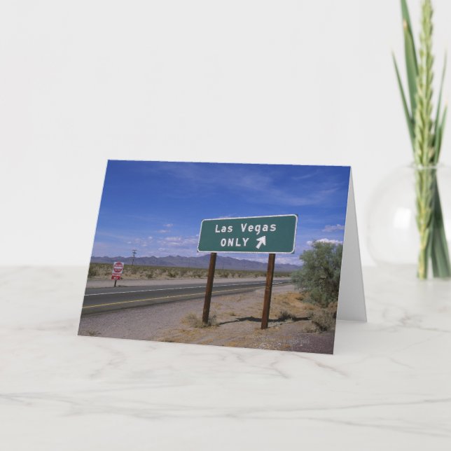 Roadside sign showing direction, California Card (Front)