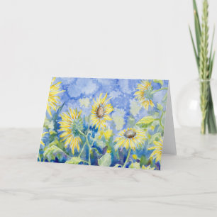 "Roadside Sunflowers" Blank Notecard