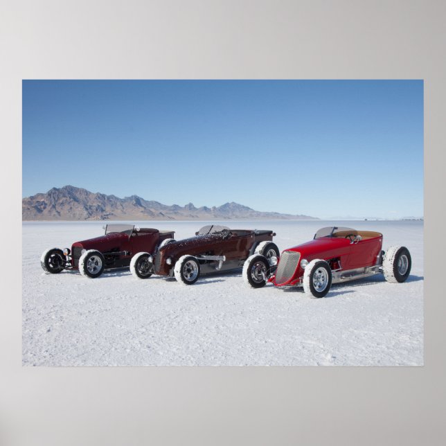 Roadsters on the Salt Flats Poster (Front)