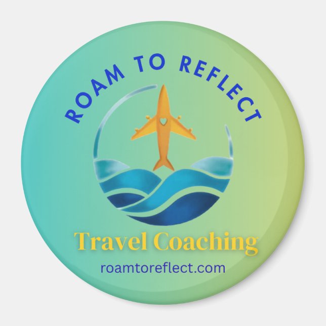 Roam to Reflect magnet blue and yellow (Front)