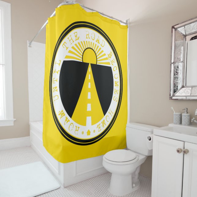 roam until the road becomes home shower curtain (In Situ)