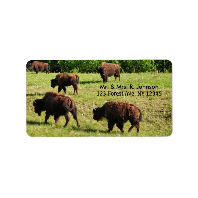 Roaming Bison Address Label (Front)