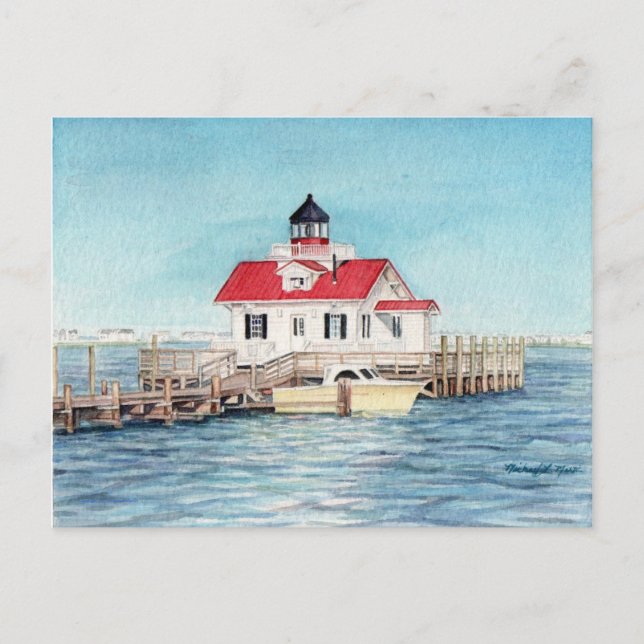 Roanoke Island Lighthouse Postcard (Front)