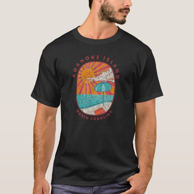 Roanoke Island NC Summertime Vacationing Umbrella  T-Shirt (Front)