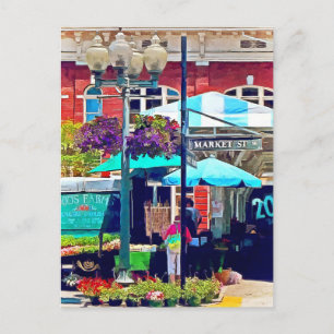 Roanoke Va - Market Street Postcard