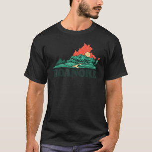 Roanoke Virginia Mountains Blue Ridge Outdoors Gra T-Shirt