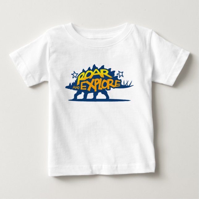 Roar and Explore Baby T-Shirt (Front)