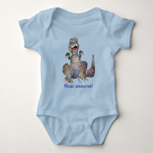 Roar-asaurus Cartoon Dinosaur T-Shirt Baby Bodysuit