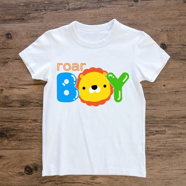 Roar Boy Cute Lion Safari Jungle Animal Kids  Baby T-Shirt (Creator Uploaded)