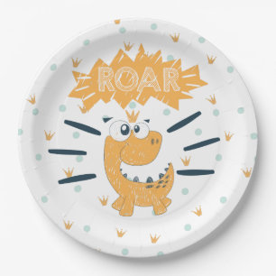 ROAR Dinosaur Birthday Paper Plate