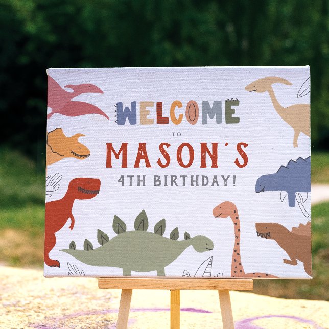 Roar! Dinosaurs Boy Birthday Party Welcome Sign (Creator Uploaded)