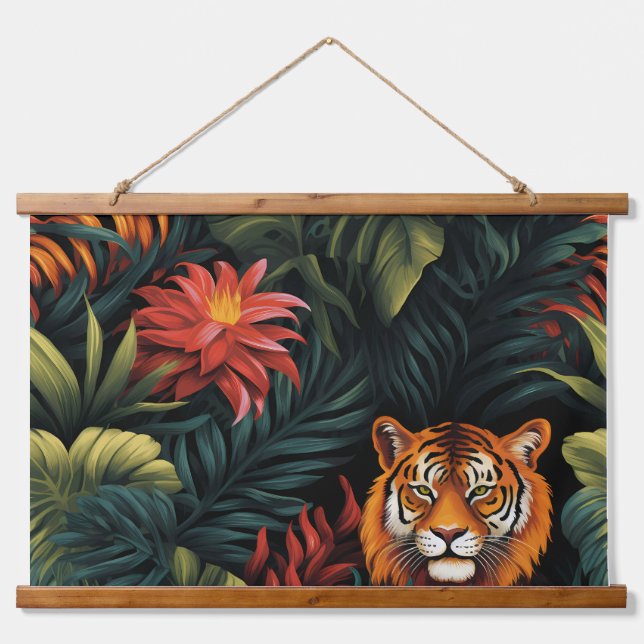 Roar & Explore Rainforest Botanical Hanging Tapestry (Front)