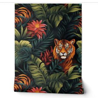 Roar & Explore Rainforest Botanical Wallpaper