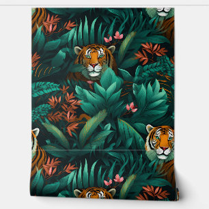 Roar & Explore Rainforest Botanical Wallpaper