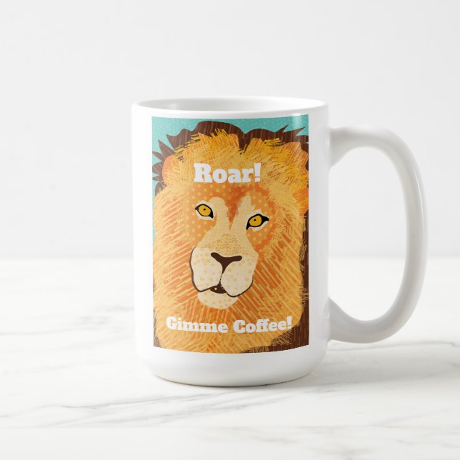 Roar! Graphic Lion's Face 15 oz. Mug (Right)