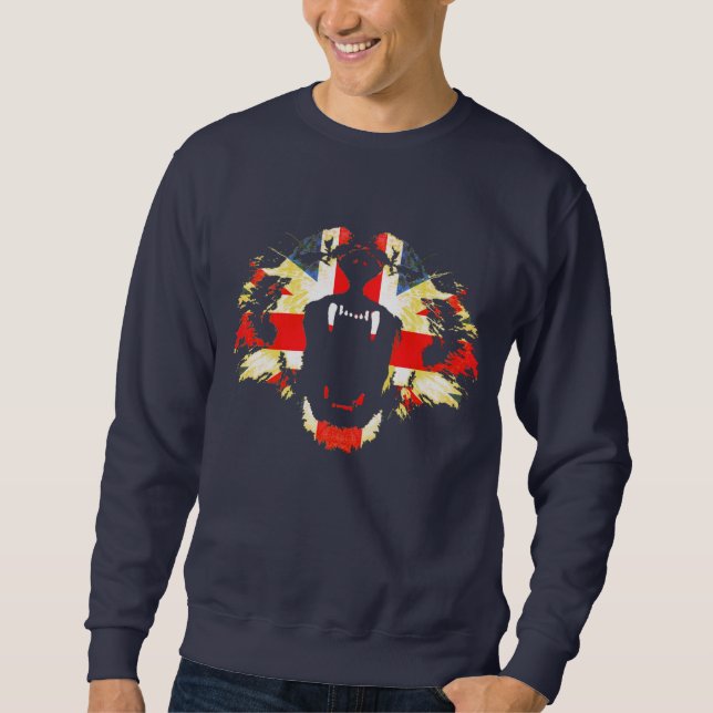 Roar Great British lion union jack jumper Sweatshirt (Front)