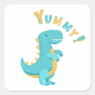 Roar into Fun with a Dino-Mite Party! Square Sticker