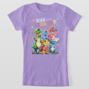 Roar into the School Year – Cute Dinosaur Back to T-Shirt