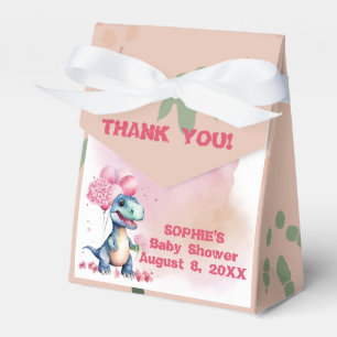 Roar It's A Girl T-Rex Baby Dinosaur Pink Favour Box