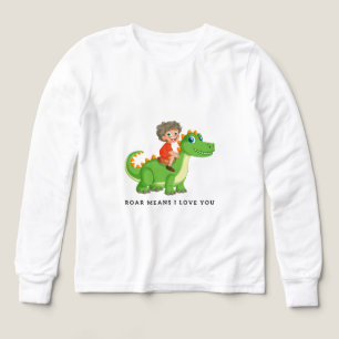 Roar Means I Love You Cute Dinosaur Kids T-Shirt