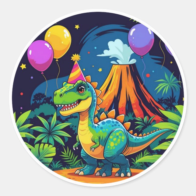 Roar Night Dino Sticker  (Front)