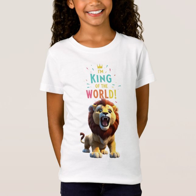 Roar of Majesty: Lion King Cartoon T-Shirt (Front)
