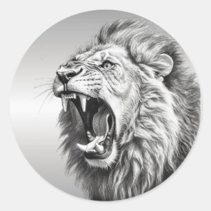 Roar of the Lion Classic Round Sticker