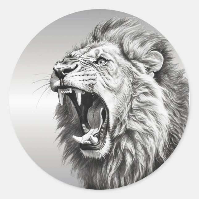 Roar of the Lion  Classic Round Sticker (Front)
