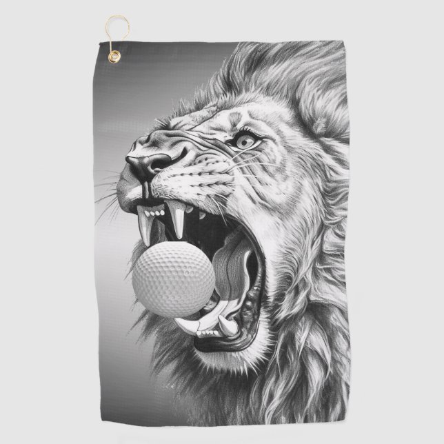 Roar of the Lion Hold Golf Ball Towel (Front)