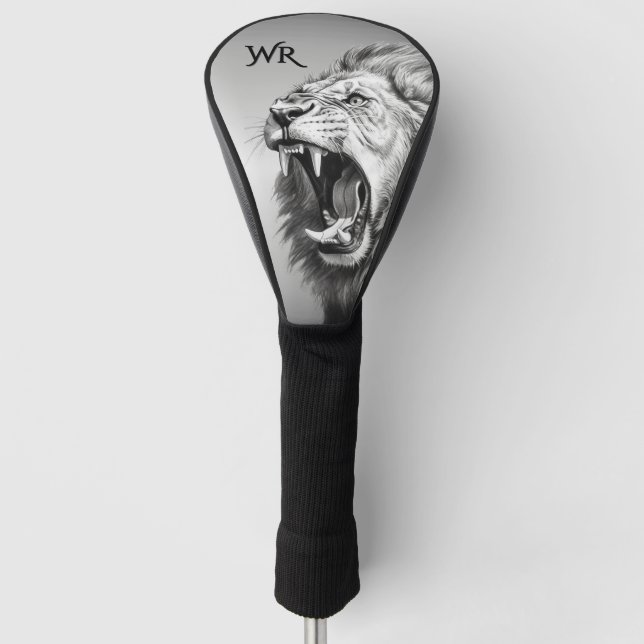 Roar of the Lion Personal Initials  Golf Head Cover (Front)
