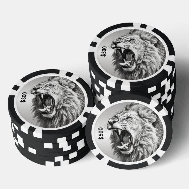 Roar of the Lion  Poker Chips (Stack)