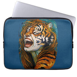 Roar of the Wild Heart – Colourful Tigress Laptop Sleeve