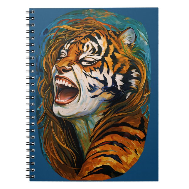Roar of the Wild Heart – Colourful Tigress      Notebook (Front)