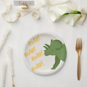 Roar Party Animals Birthday Paper Plate