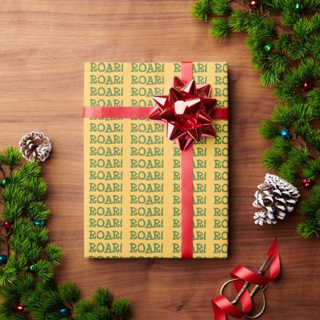 Roar Party Animals Birthday Wrapping Paper (Holiday Gift)