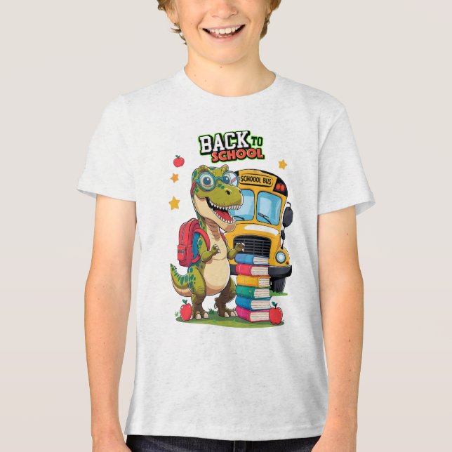 Roar-Ready for School – Dino Edition Tri-Blend Shirt (Front)