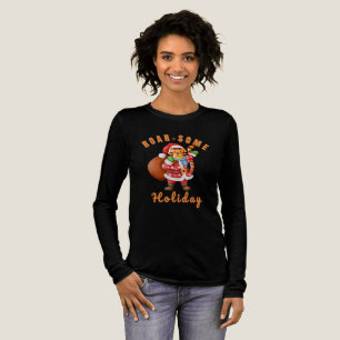 Roar‑some Holiday Tiger Santa christmas Tri-Blend Shirt