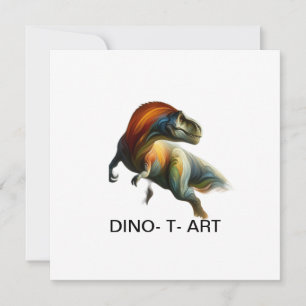  🦖 Roar-some Traditional Art Painting of a DINO-T Invitation