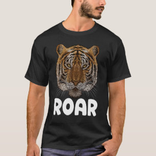 Roar Tiger Big Cat Kids Tiger Animal Meme Wild Tig T-Shirt