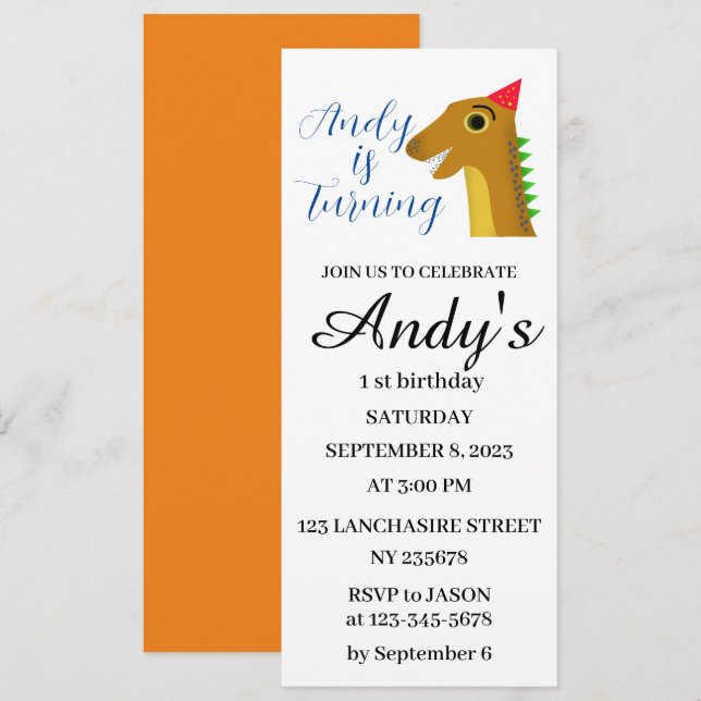 Roar together on first birthday celebration (Front/Back)