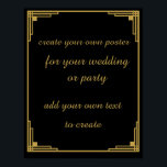 Roaring 20's Create your own poster sign<br><div class="desc">Roaring 20's Create your own poster sign</div>