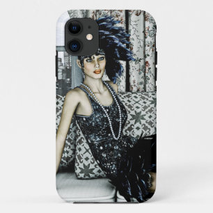 Roaring 20s Flapper Fashion Art Illustration Case-Mate iPhone Case