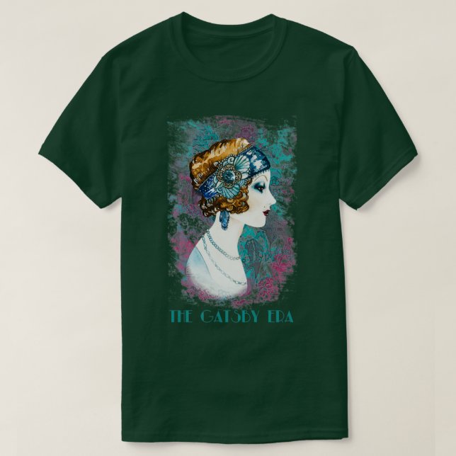 Roaring 20s Flapper Girl T-Shirt (Design Front)