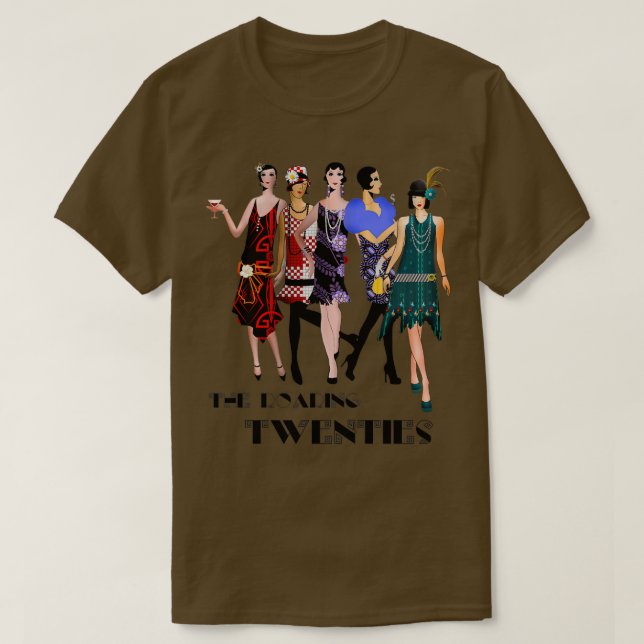 Roaring 20s Flapper Girls T-Shirt (Design Front)