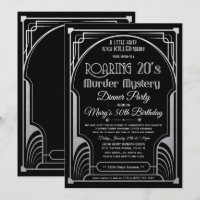 Roaring 20s Murder Mystery Invitation